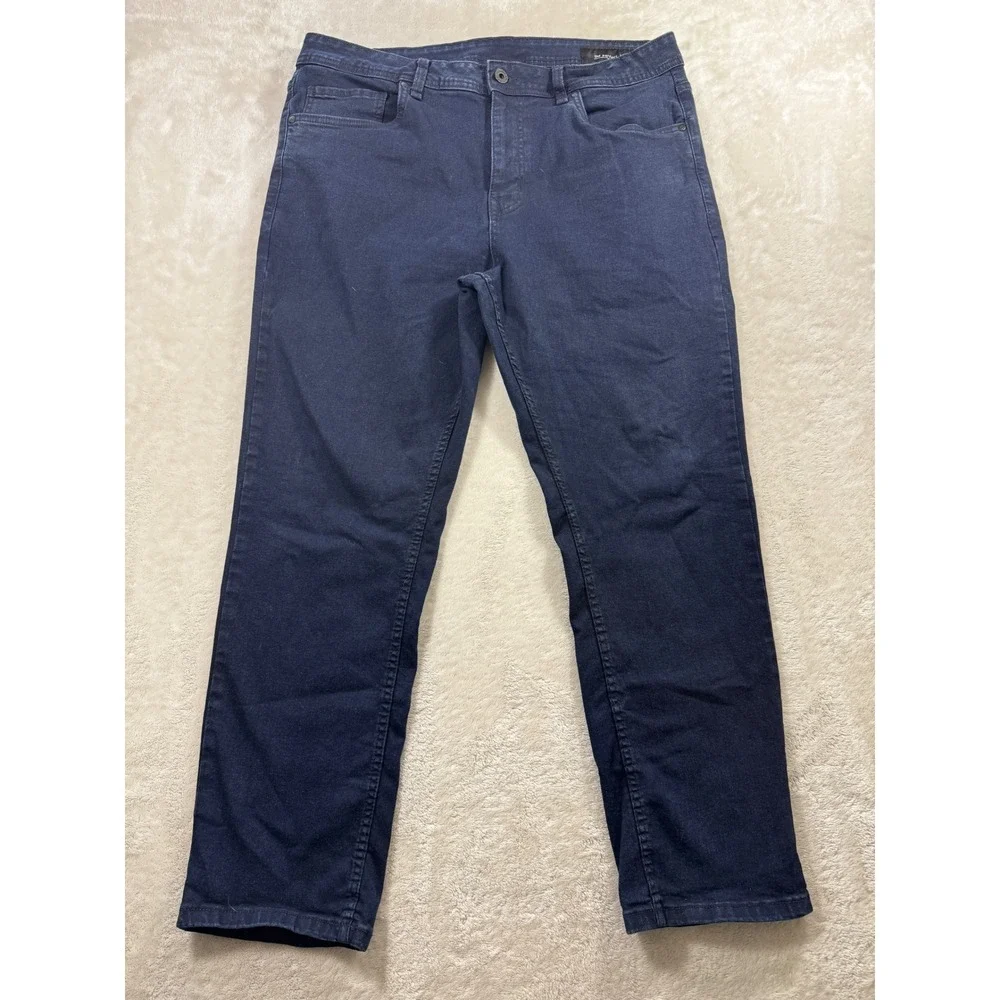 The Perfect Jean Mens Slim Thick Dark Blue Denim Jeans 36x28 Meas: 36x27